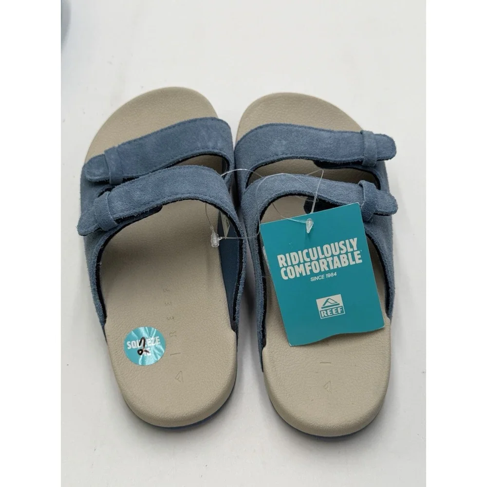 Reef Kids Ojai Sandals Suede Dusk Blue New Size 2 Boys Girls MSRP: $39.99